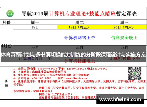 体育舞蹈计划与多节奏切换能力训练的分阶段课程设计与实施方案